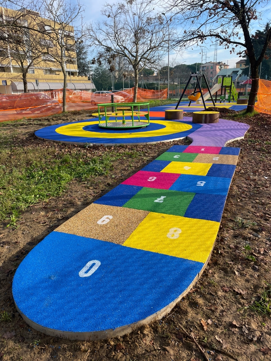 Parco giochi realizzato nel Comune di Lucca