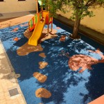 pavimentazione antitrauma in gomma colata per parco giochi a cecina livorno
